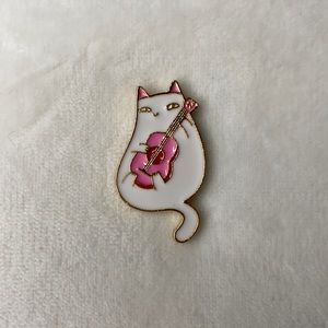 2/$16 Musical Guitar Kitty Enamel Pin